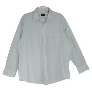 Club Room Men's Long Sleeve Easy Care Green Check Button-Down Shirt Size XL